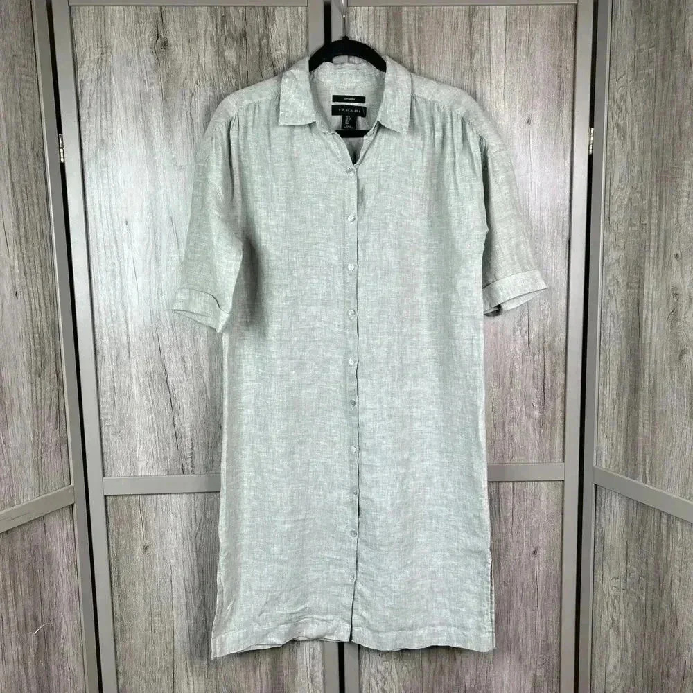 Tahari Gray Midi Dress